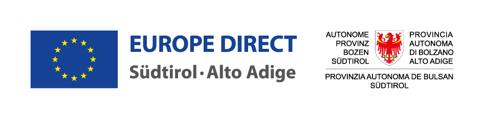 Das ist das Logo von dem Projekt „Europa Direct Südtirol“.